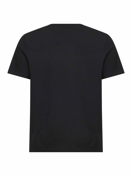 Set da tre T-shirt in cotone nero con patch logato