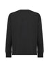 T-shirt a maniche lunghe logata in cotone nero