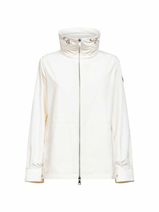 Beige Enette hooded short parka