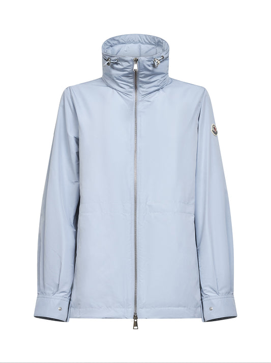 Light blue Enette hooded short parka