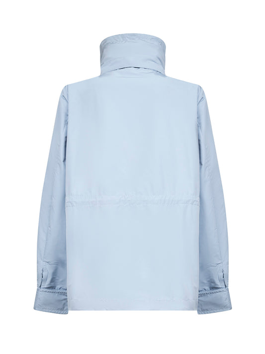 Light blue Enette hooded short parka