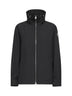 Black Enette hooded short parka