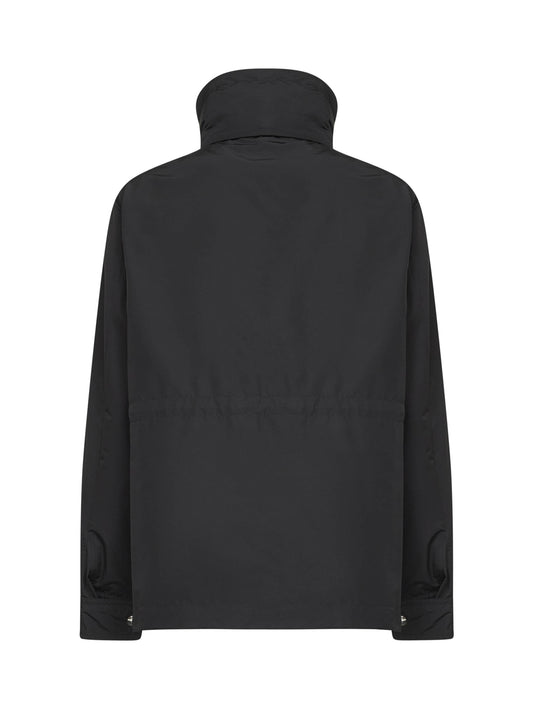 Black Enette hooded short parka