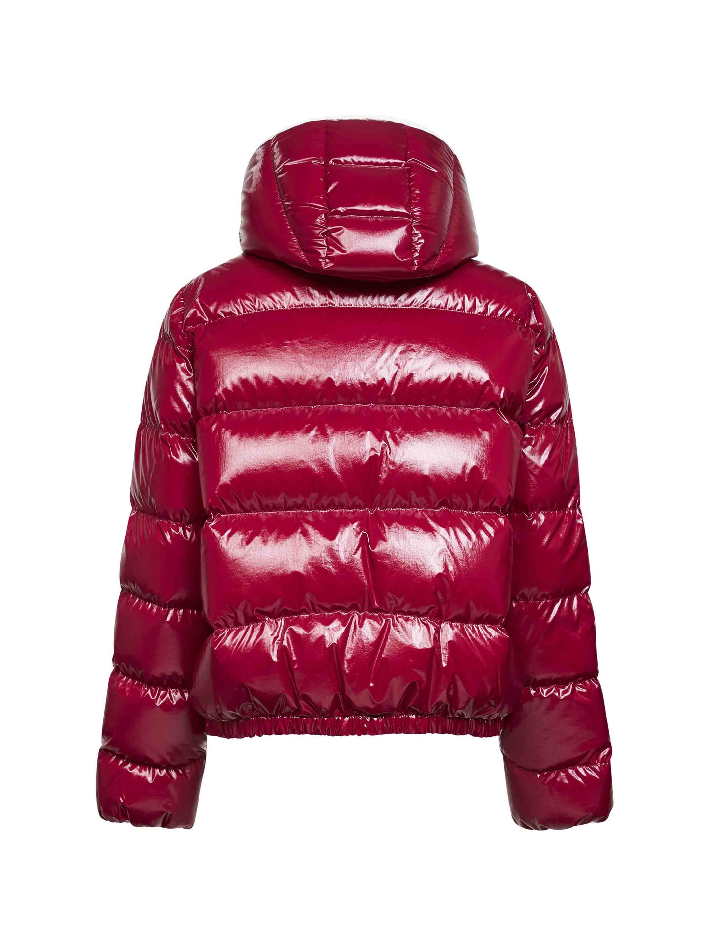 Red Andro hooded short down jacket