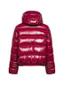 Red Andro hooded short down jacket