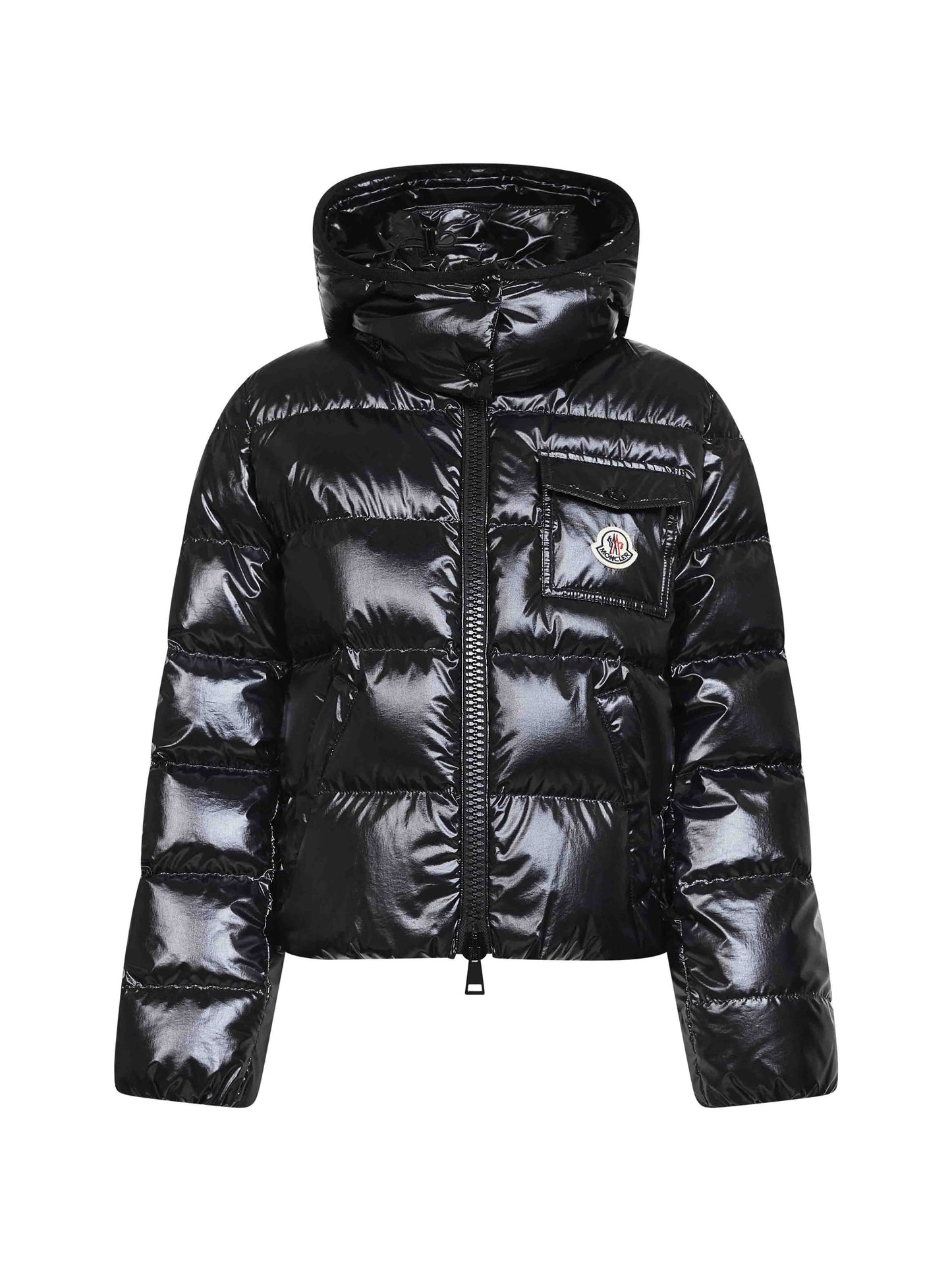 Black Andro hooded short down jacket