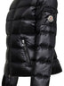 Black Glesse hooded short down jacket