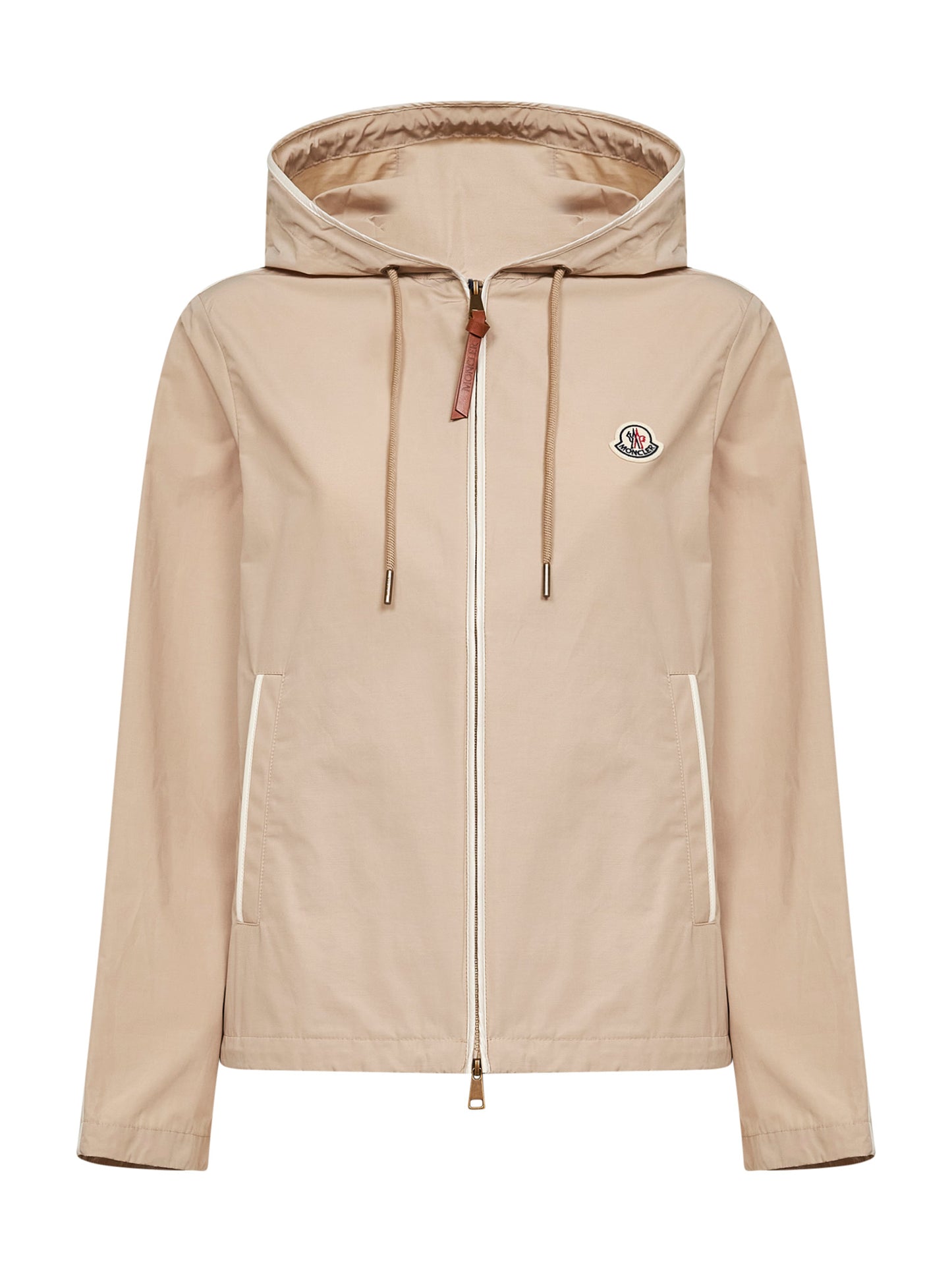 Giacca con cappuccio Sarracenia beige chiaro