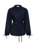 Giacca camicia in popeline di cotone blu