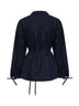 Giacca camicia in popeline di cotone blu