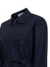 Giacca camicia in popeline di cotone blu