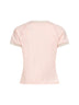 Light pink stretch jersey logo and heart T-shirt