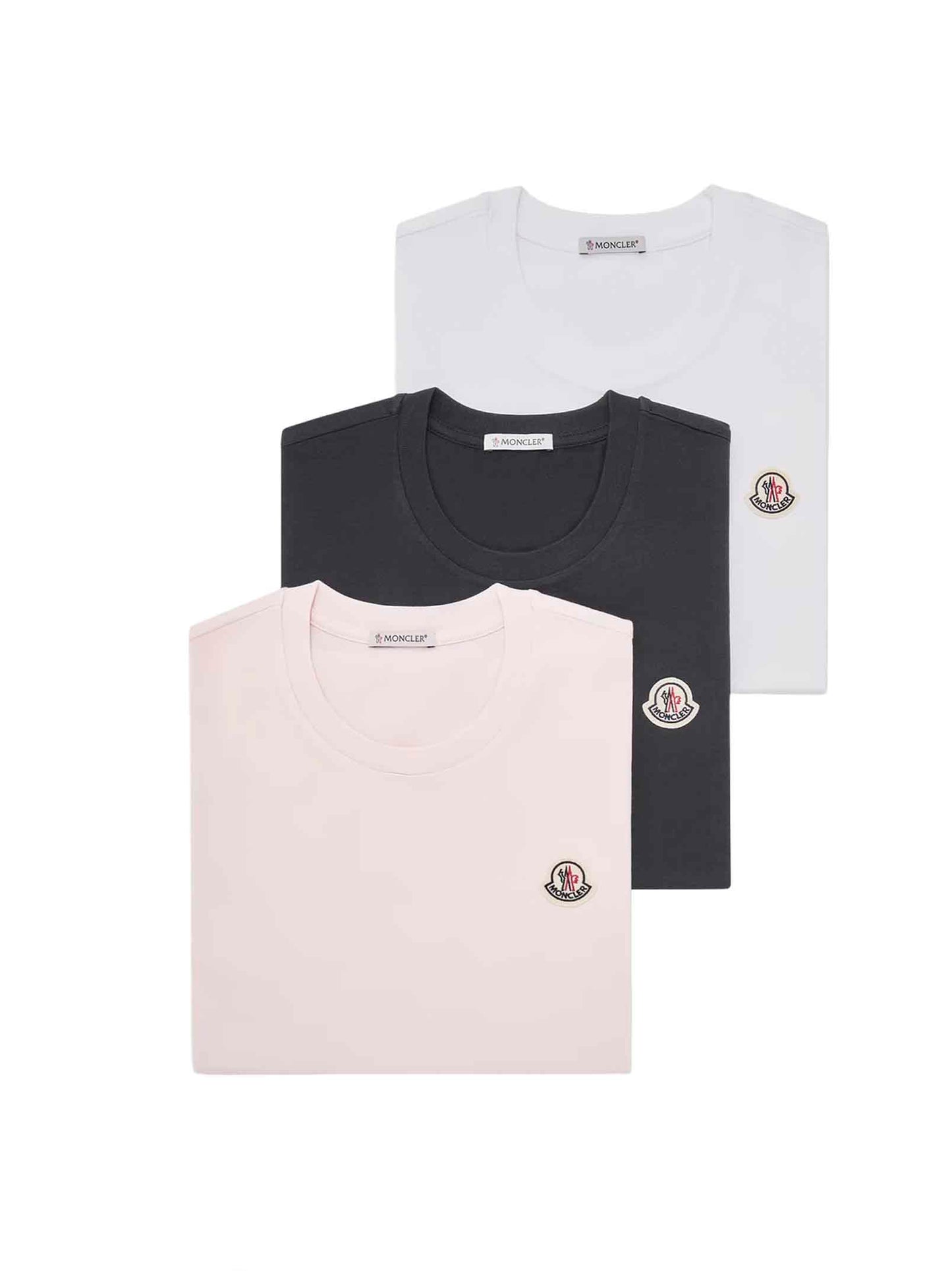 Pack of three cotton logo patch T-Shirt
