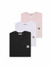 Pack of three cotton logo patch T-Shirt