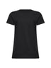 Black cotton jersey logo patch T-shirt