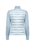 Light blue wool zip-up padded cardigan