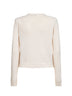 Natural quilted and padded zip-up cardigan
