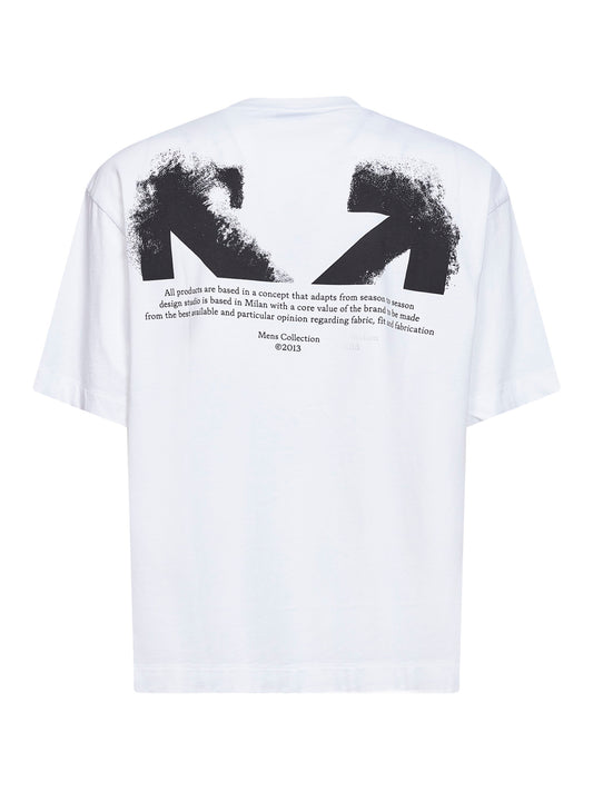 White jersey Half Arrow Skate T-shirt<BR/>