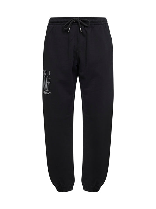 Black cotton fleece sweatpants