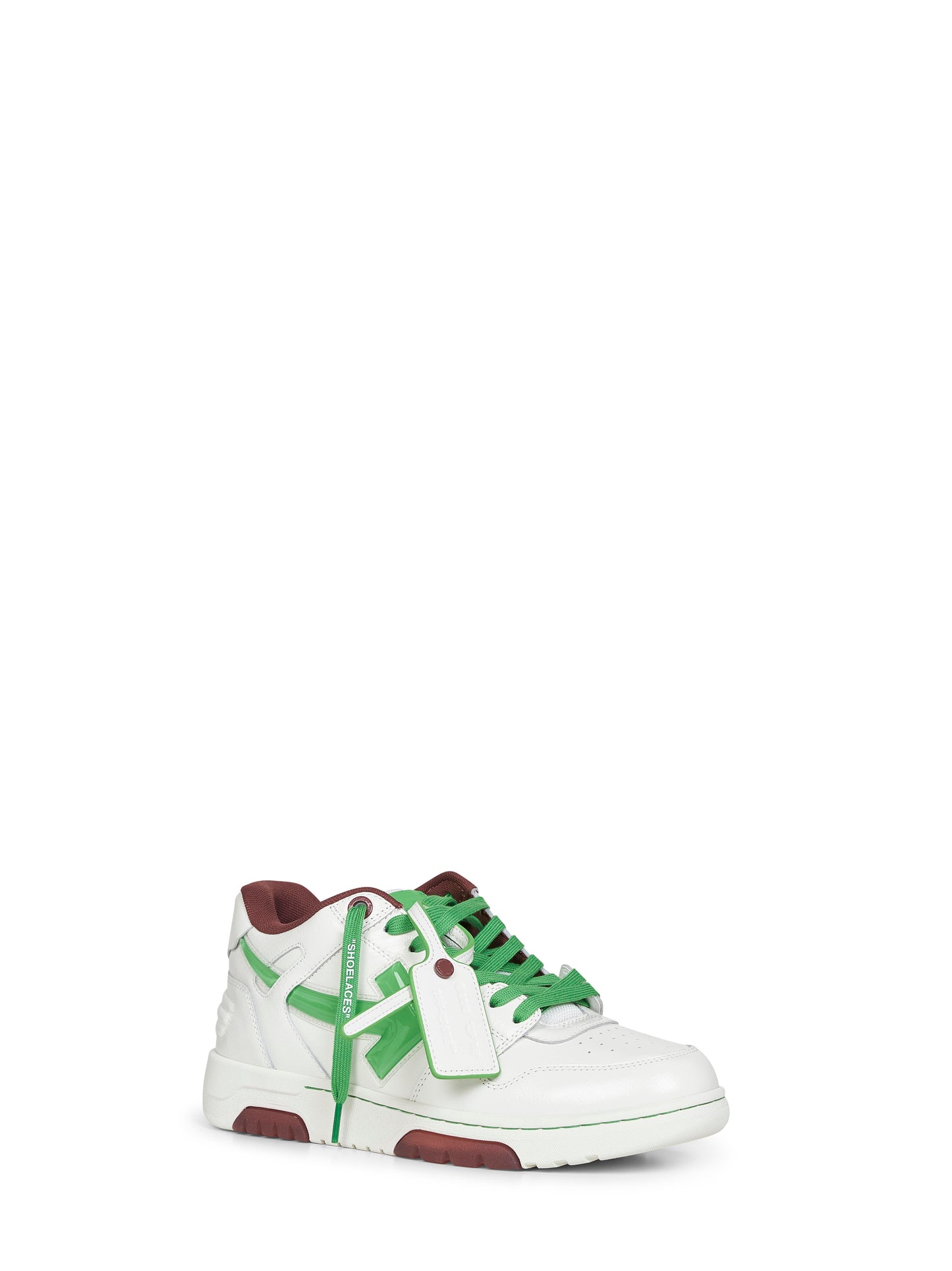 White and green Out Off Office sneakers
