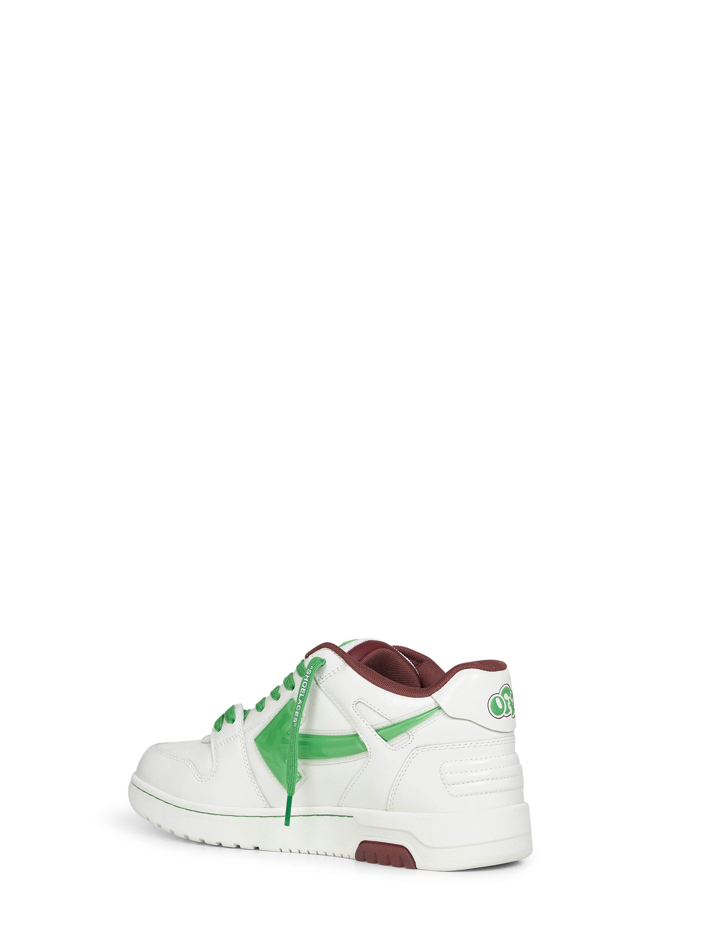 White and green Out Off Office sneakers