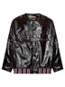 Burgundy coated fabric Leggenda Due jacket