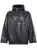 Sacco spotted denim hooded anorak jacket