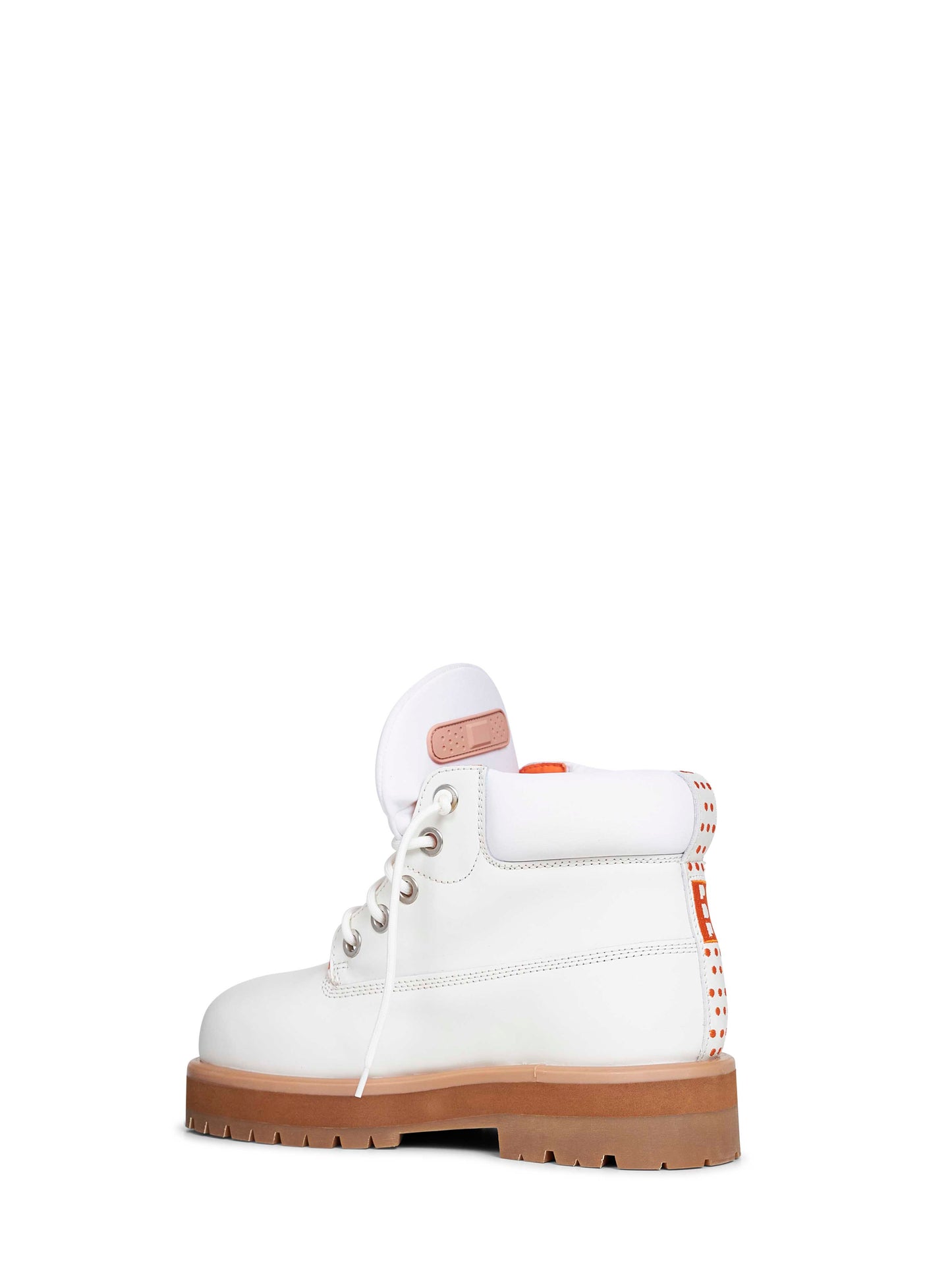 Off white leather Strada ankle boots<BR/>