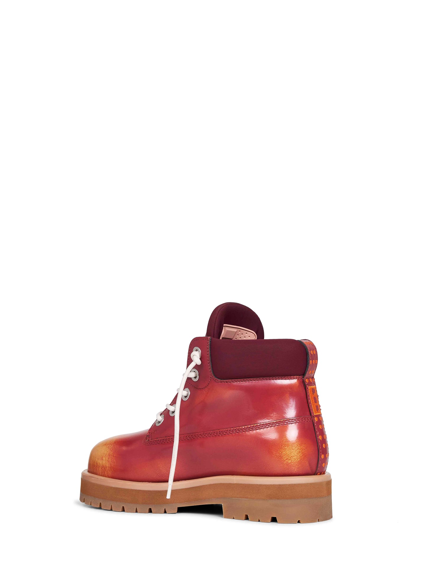 Burgundy gradient-effect leather Strada ankle boots