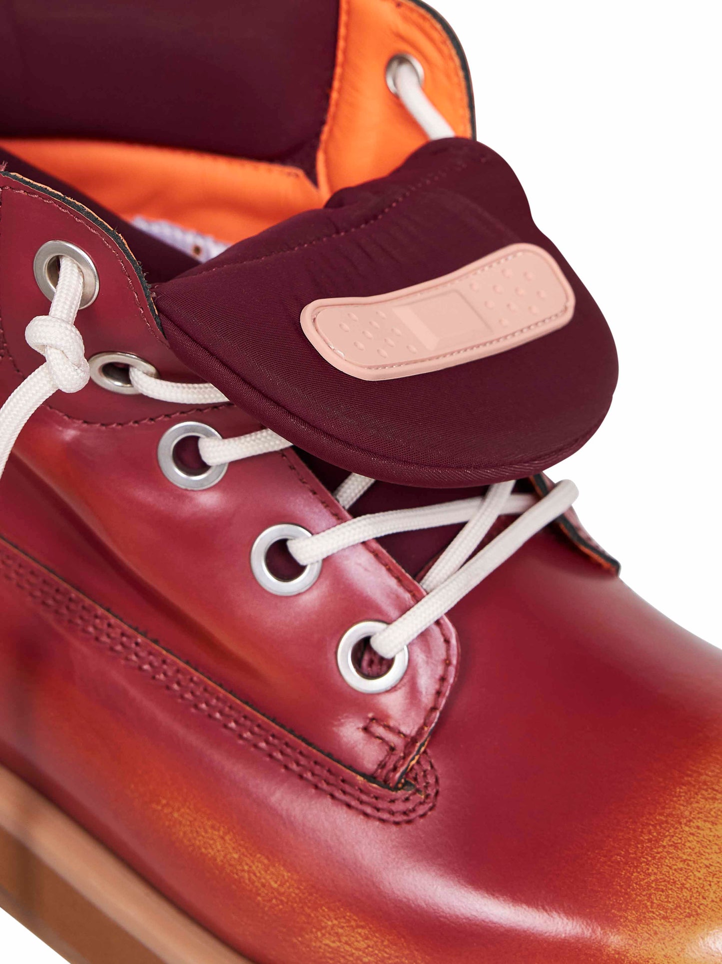 Burgundy gradient-effect leather Strada ankle boots
