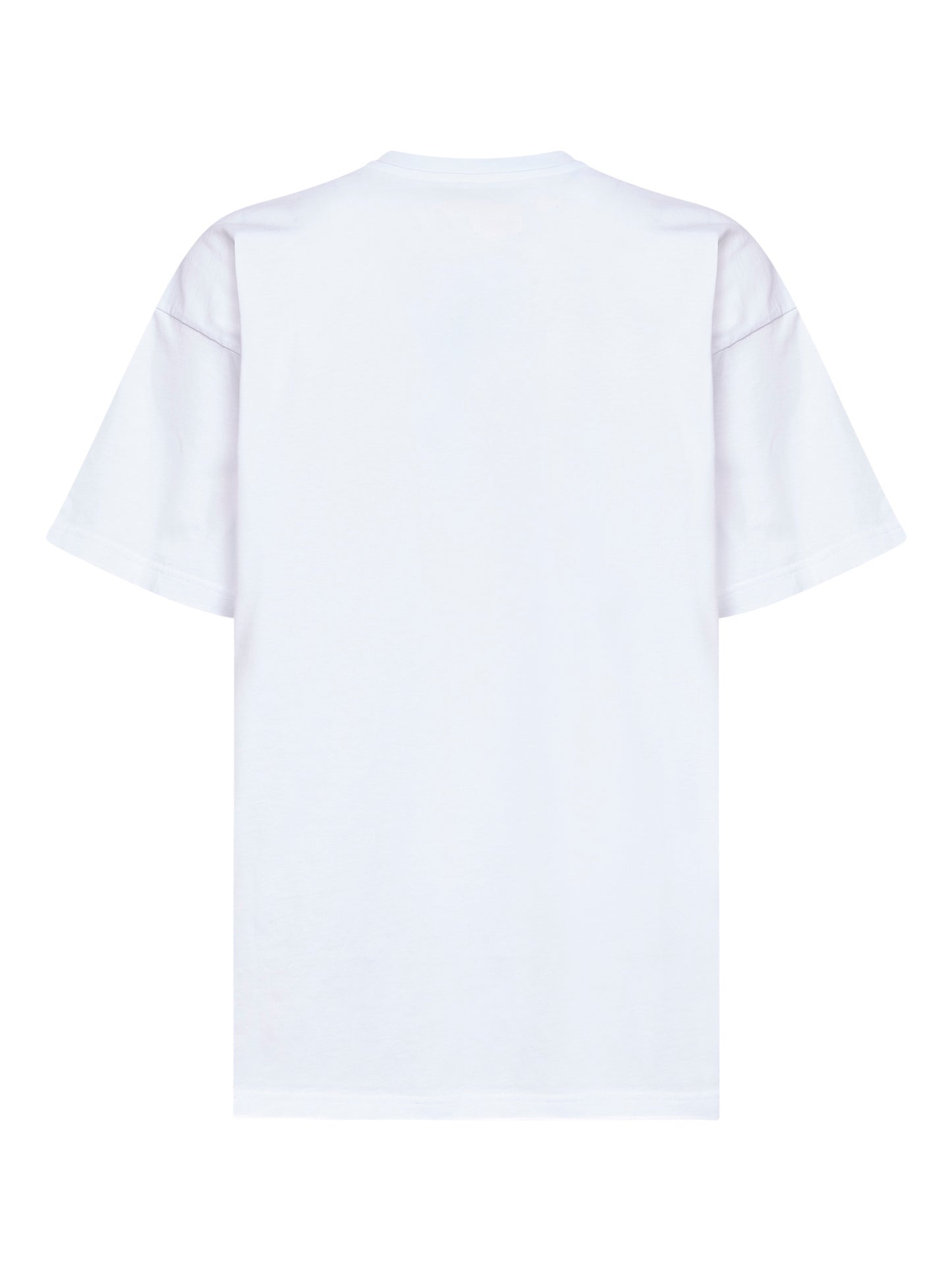 T-shirt stampata in jersey di cotone bianco