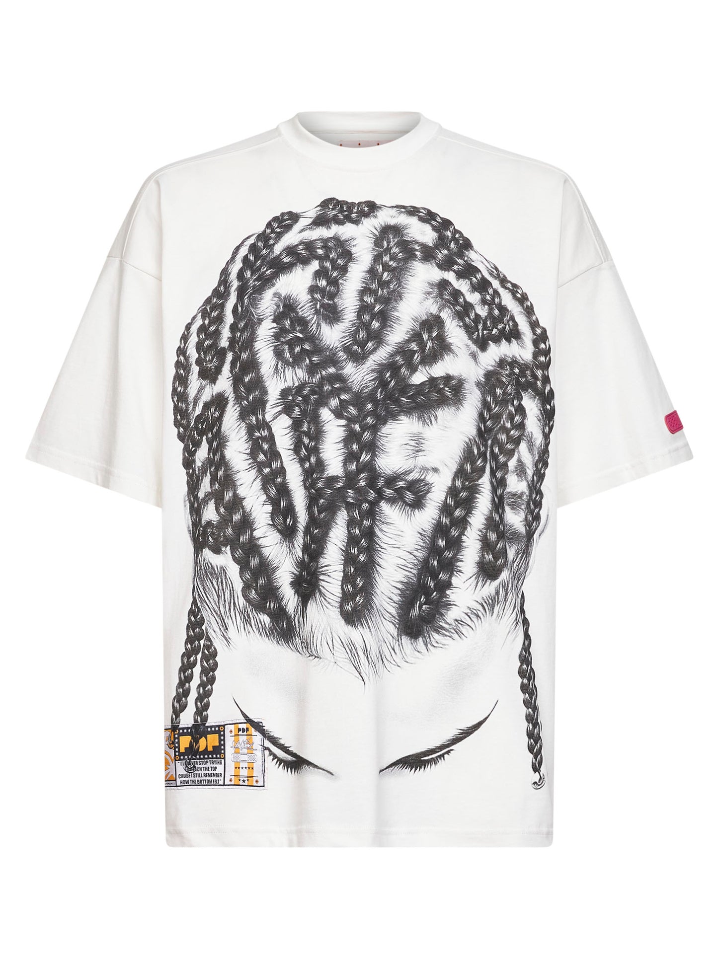 T-shirt The Boy Braid in jersey di cotone bianco