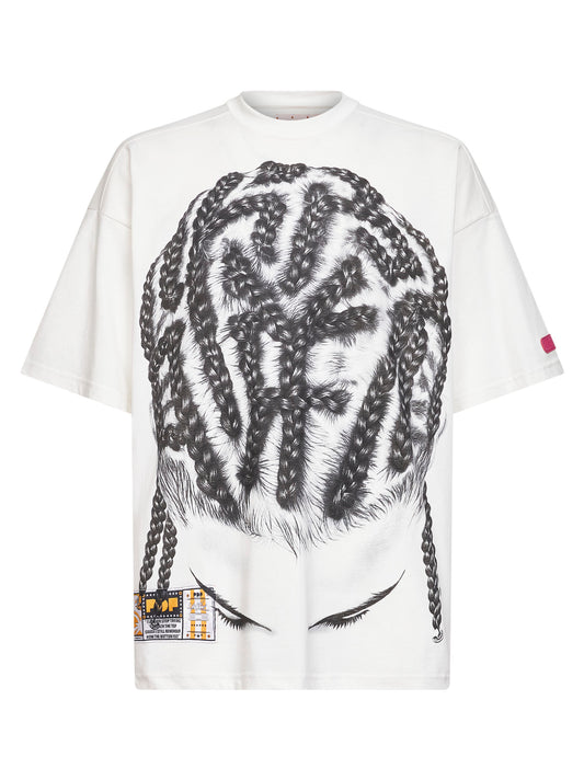 T-shirt The Boy Braid in jersey di cotone bianco