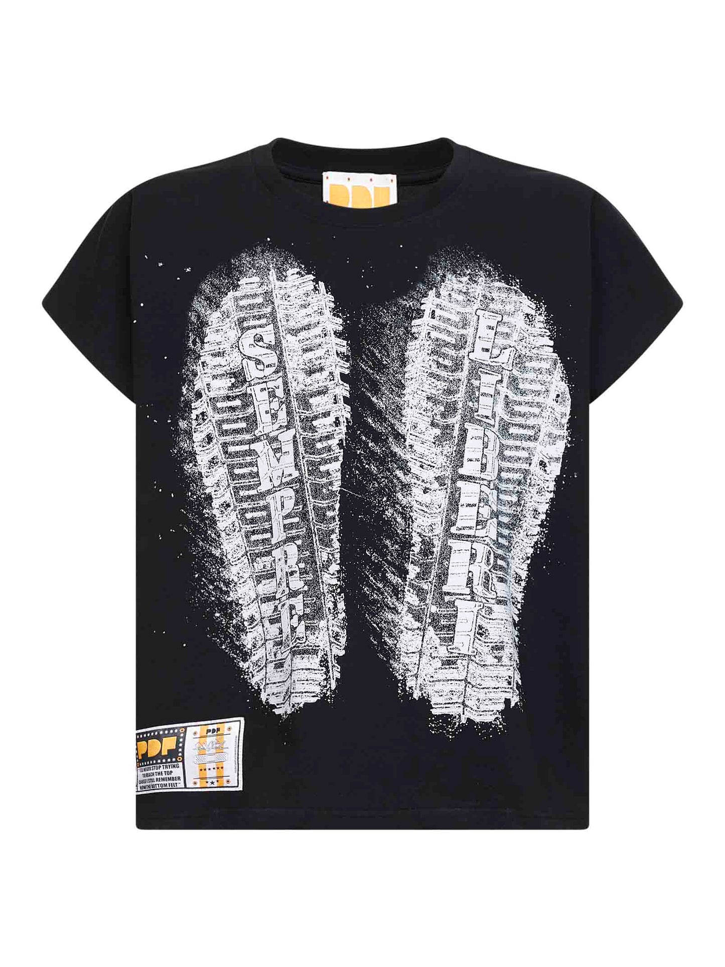 T-shirt Skinny Barti Sempre Liberi in jersey di cotone nero