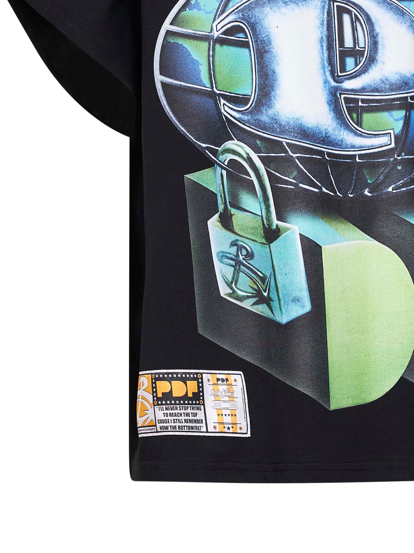Black cotton jersey Skinny Barti PDF World T-shirt