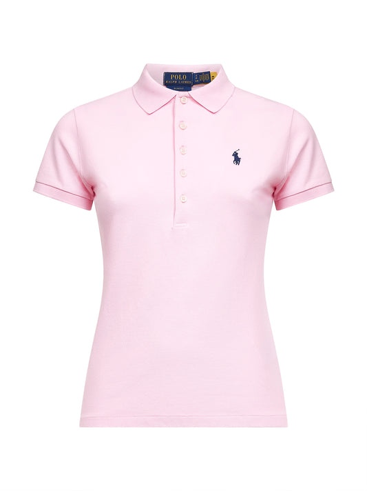 Pink cotton piquet Slim-Fit polo shirt