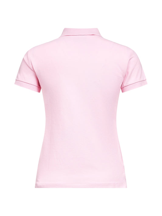 Pink cotton piquet Slim-Fit polo shirt