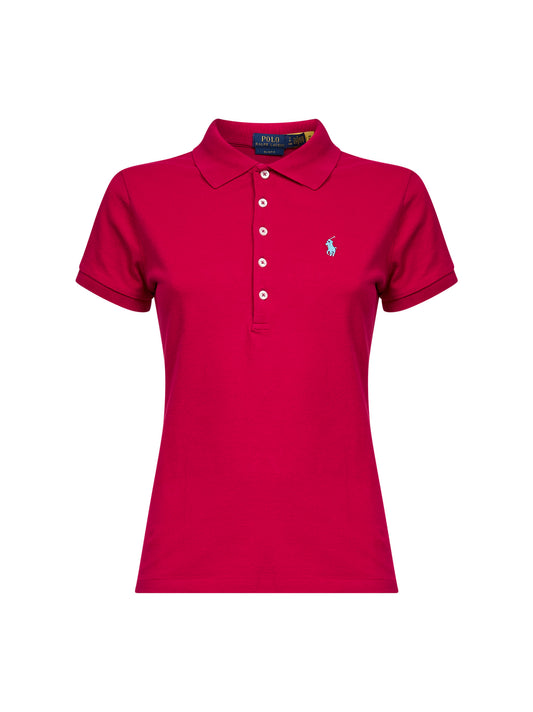 Fuchsia cotton piquet Slim-Fit polo shirt