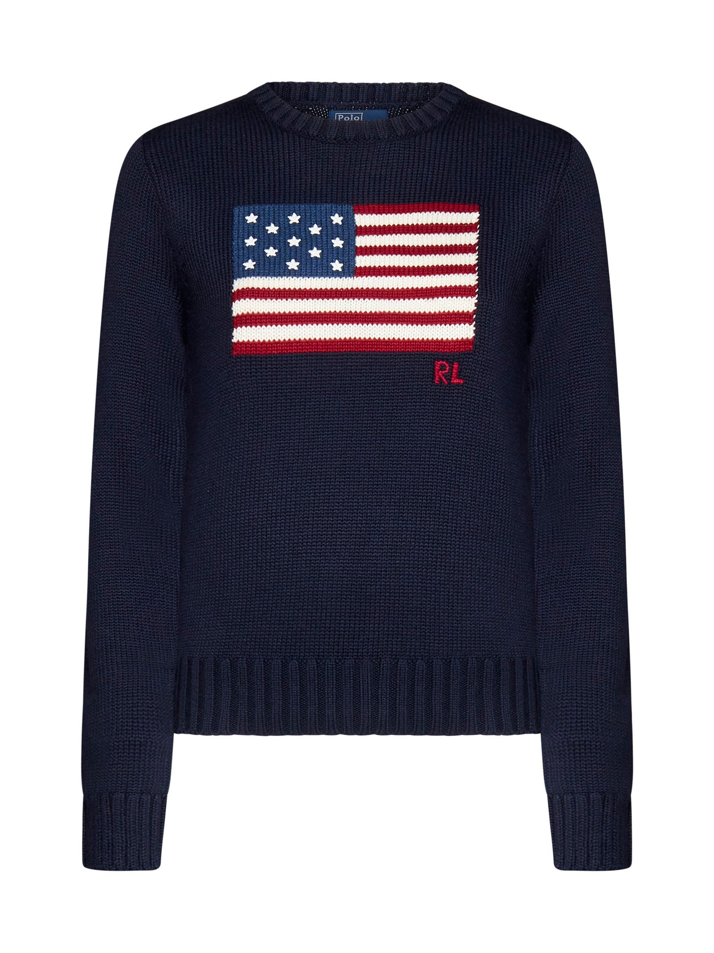 Cotton Sweater with Flag