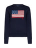 Cotton Sweater with Flag