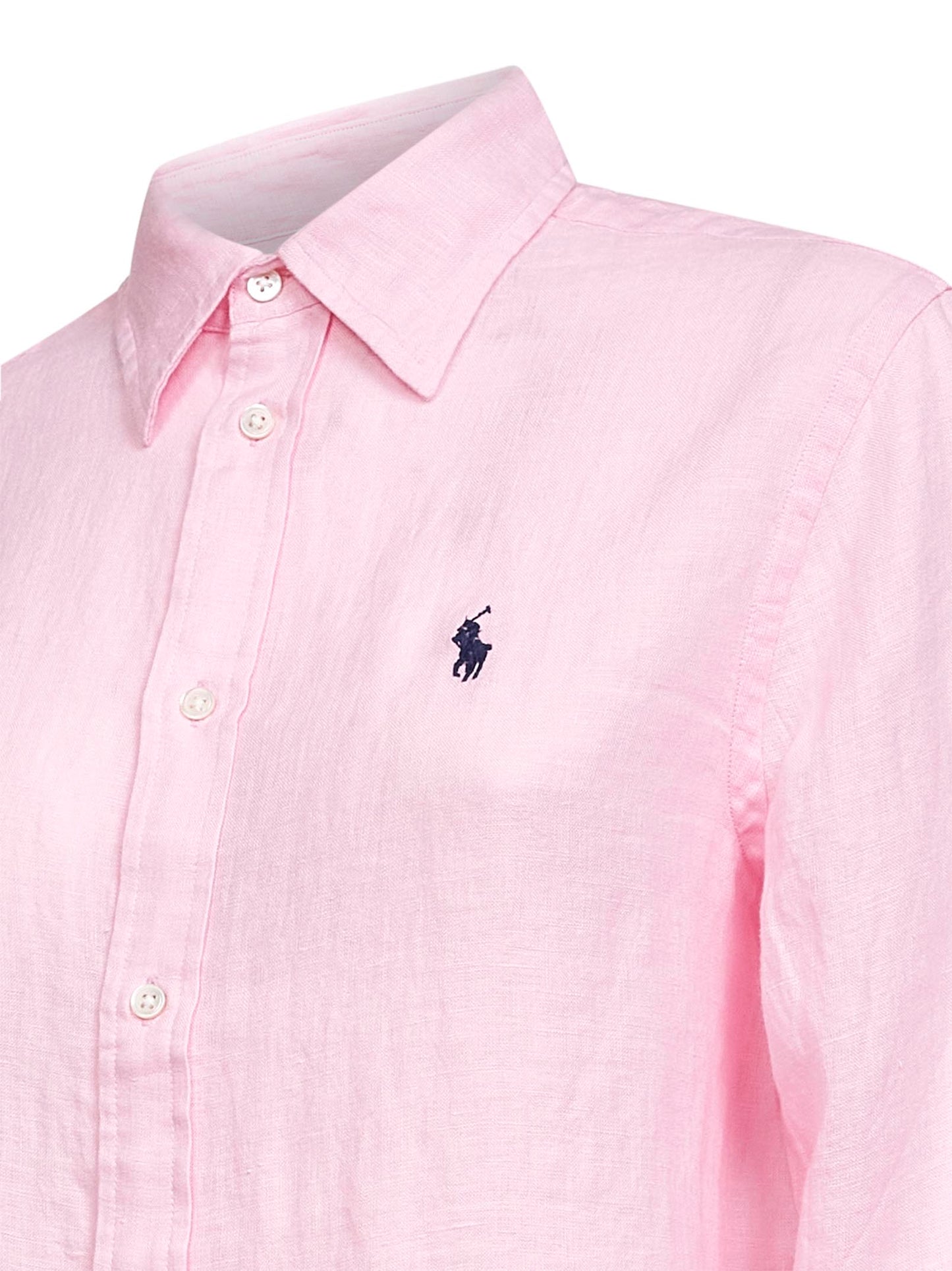 Pink linen Classic-Fit shirt