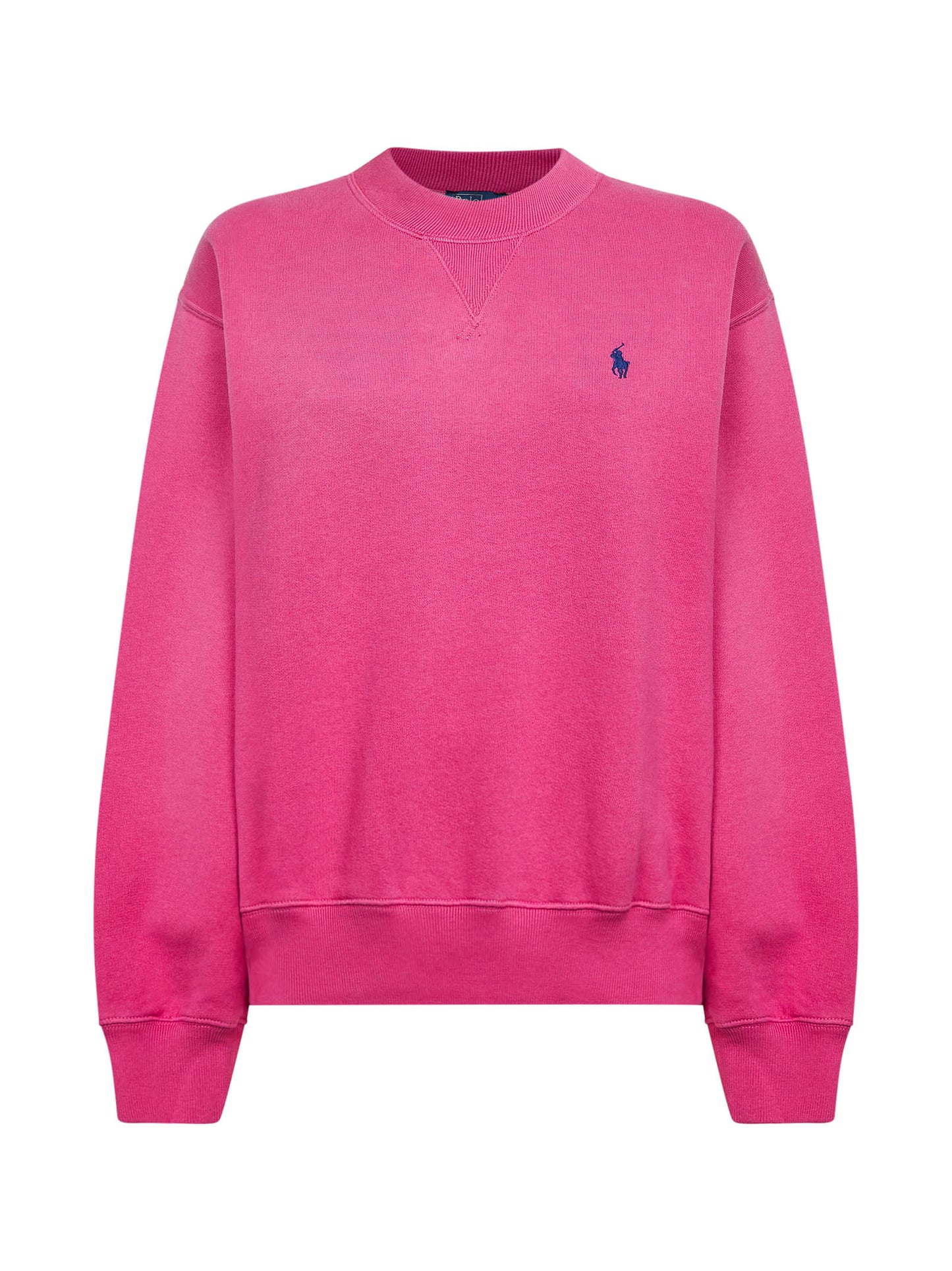 Accent pink Pony embroidered crewneck sweatshirt