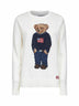 White linen and cotton Polo Bear sweater