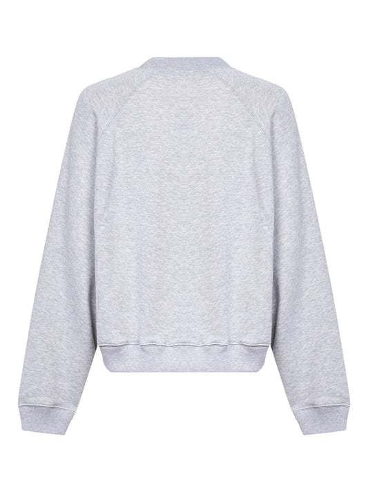 Felpa girocollo Polo Bear in felpa loopback grigia