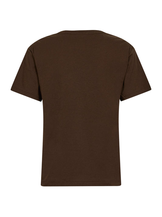 T-shirt Polo Bear in jersey di cotone marrone scuro