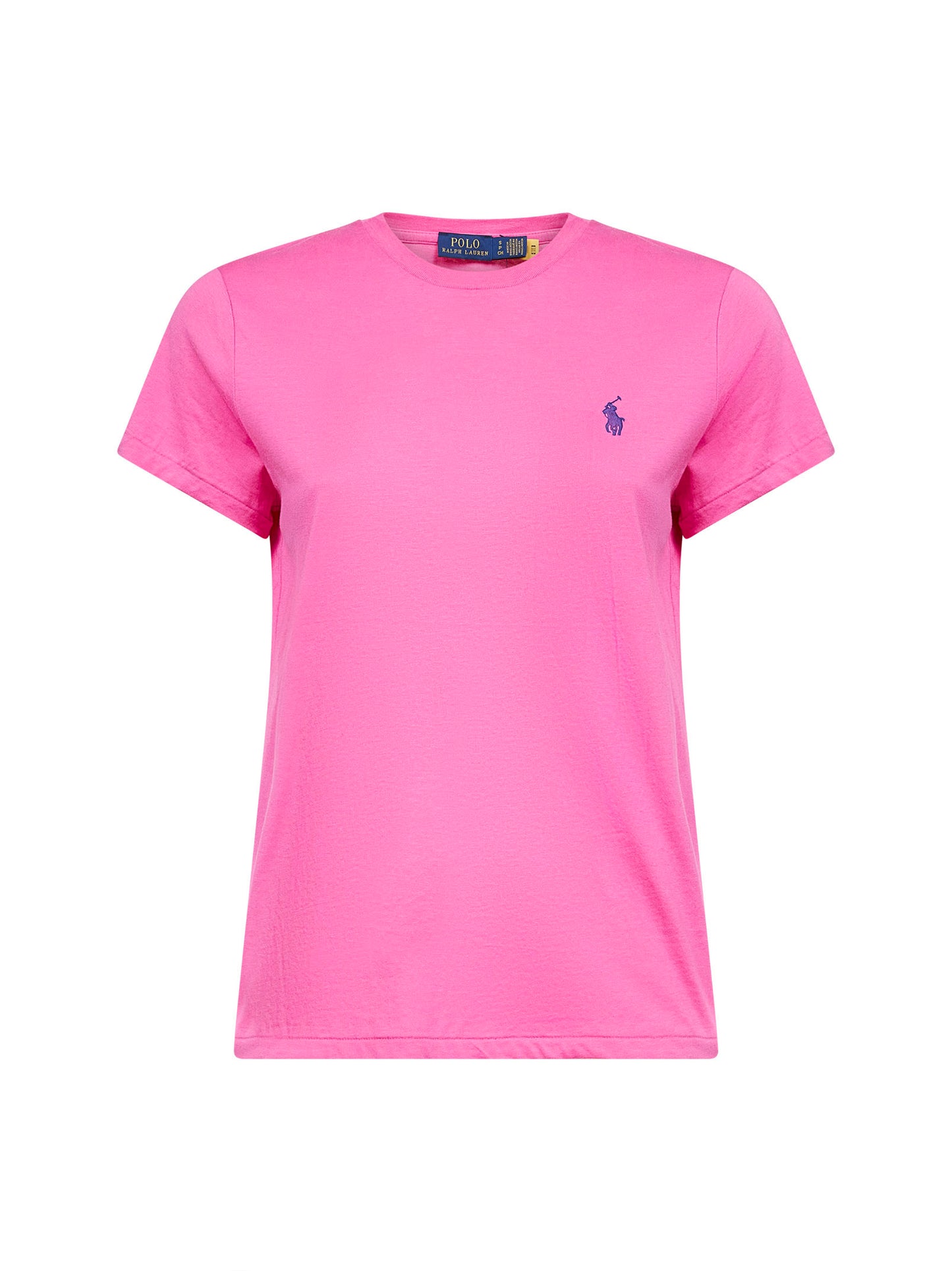 T-shirt girocollo Classic-Fit in jersey fucsia