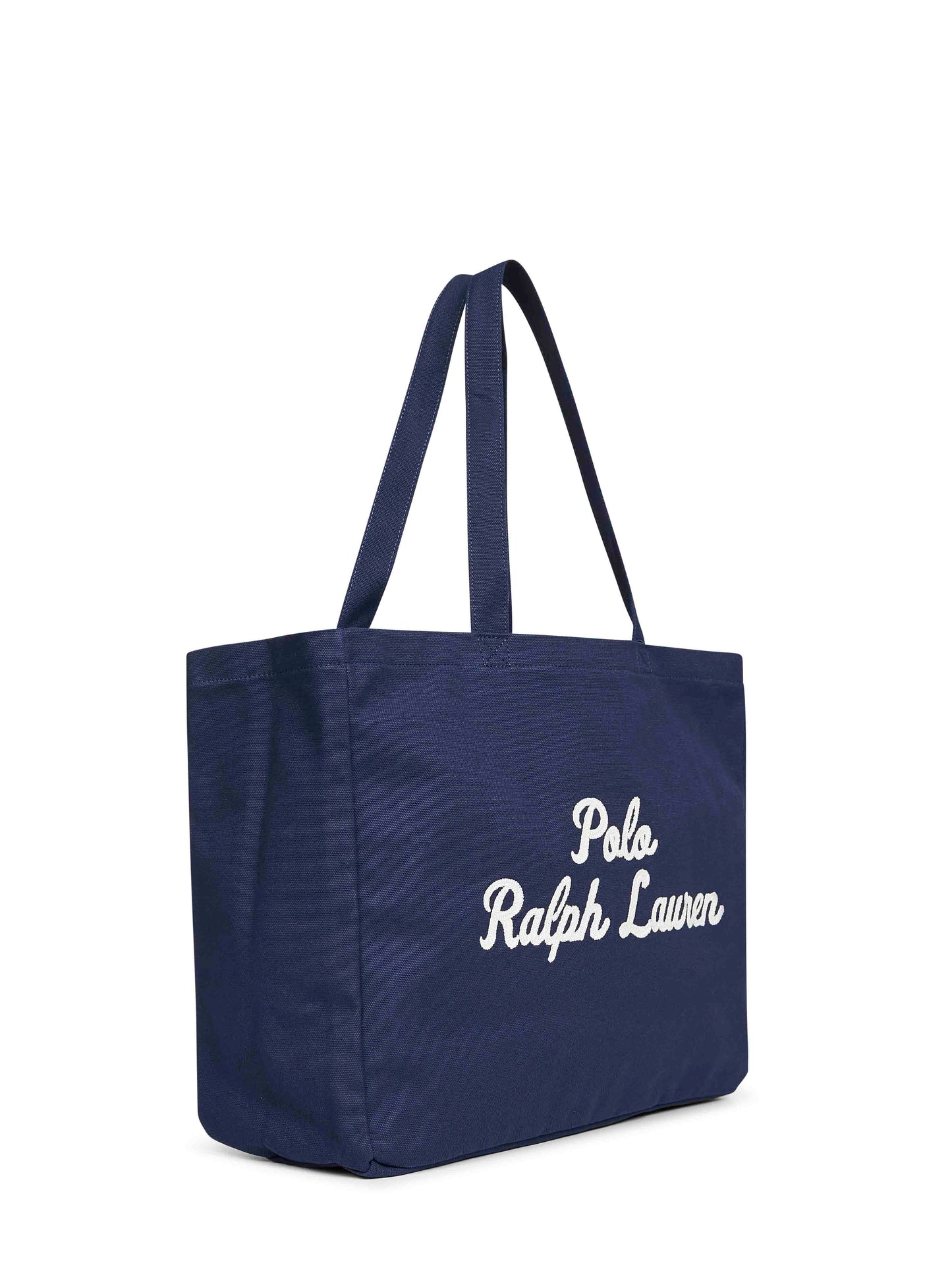Tote ricamata blu navy<BR/>