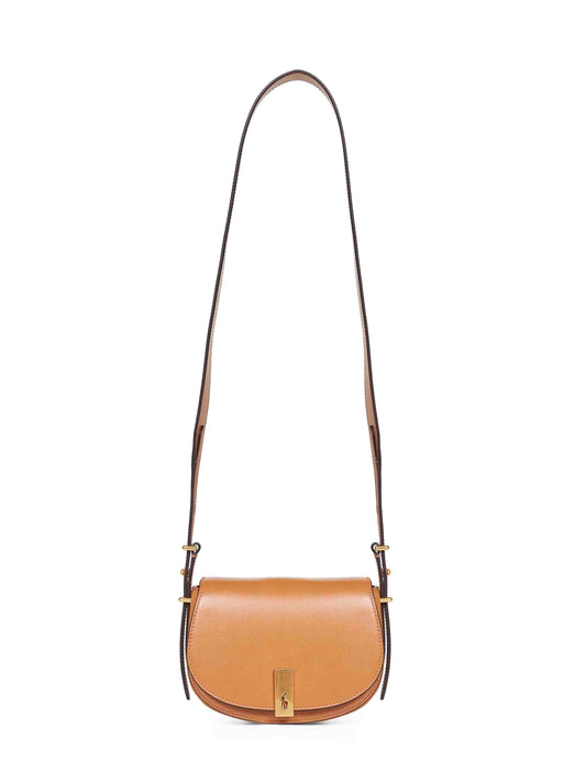 Tan Mini Saddle Polo ID crossbody bag