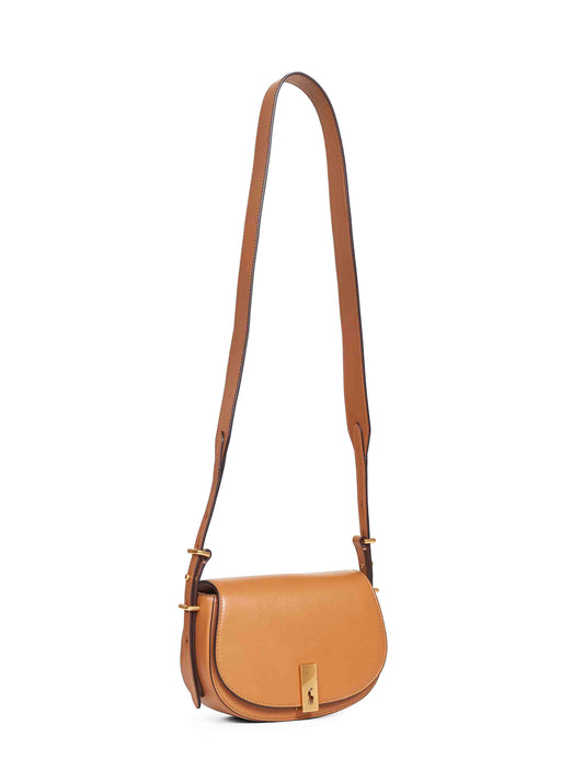 Tan Mini Saddle Polo ID crossbody bag