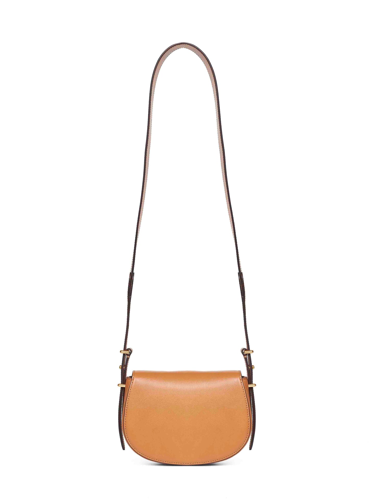Tan Mini Saddle Polo ID crossbody bag